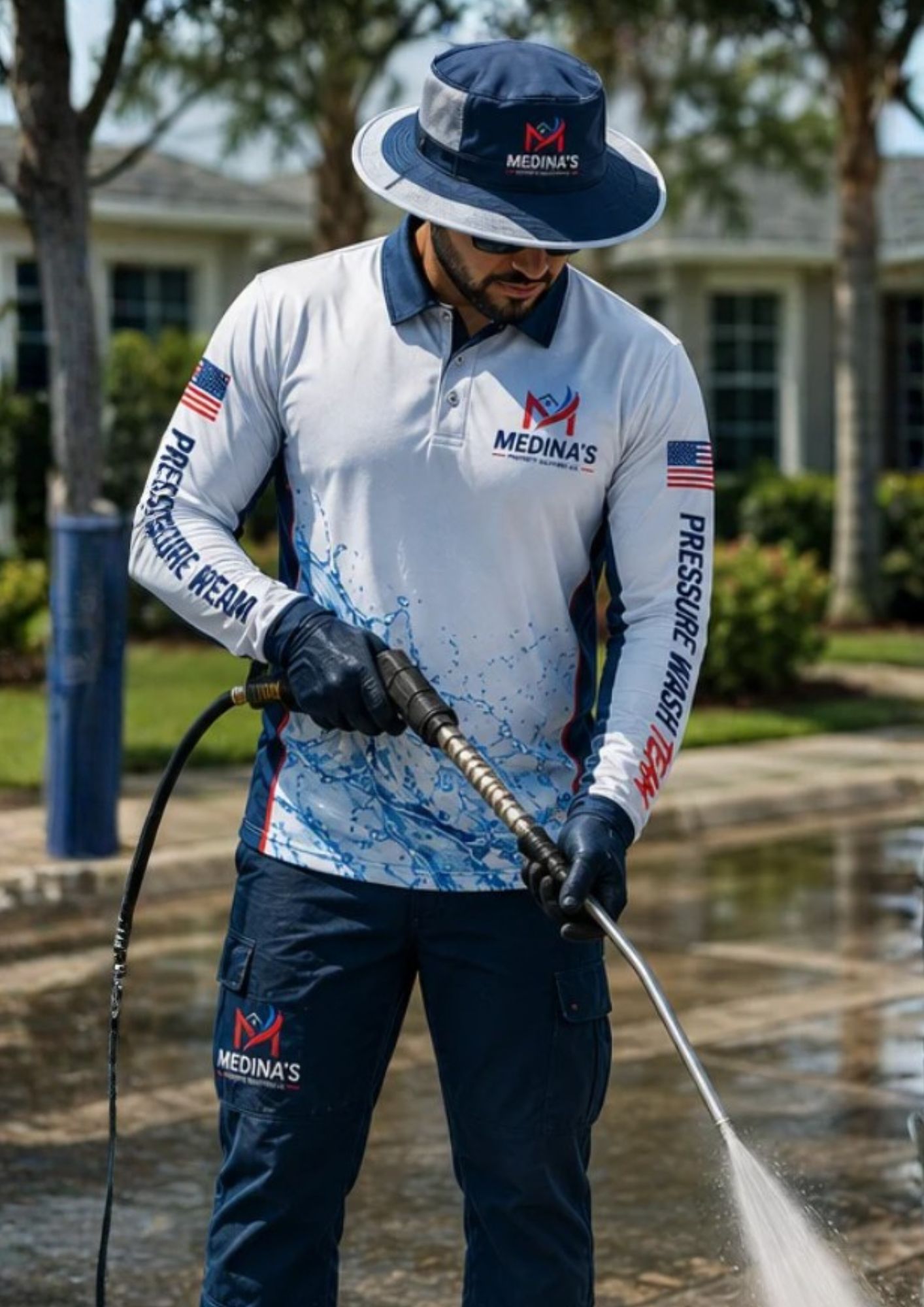 Medina's Property Solutions pressure washing in Jacksonville
